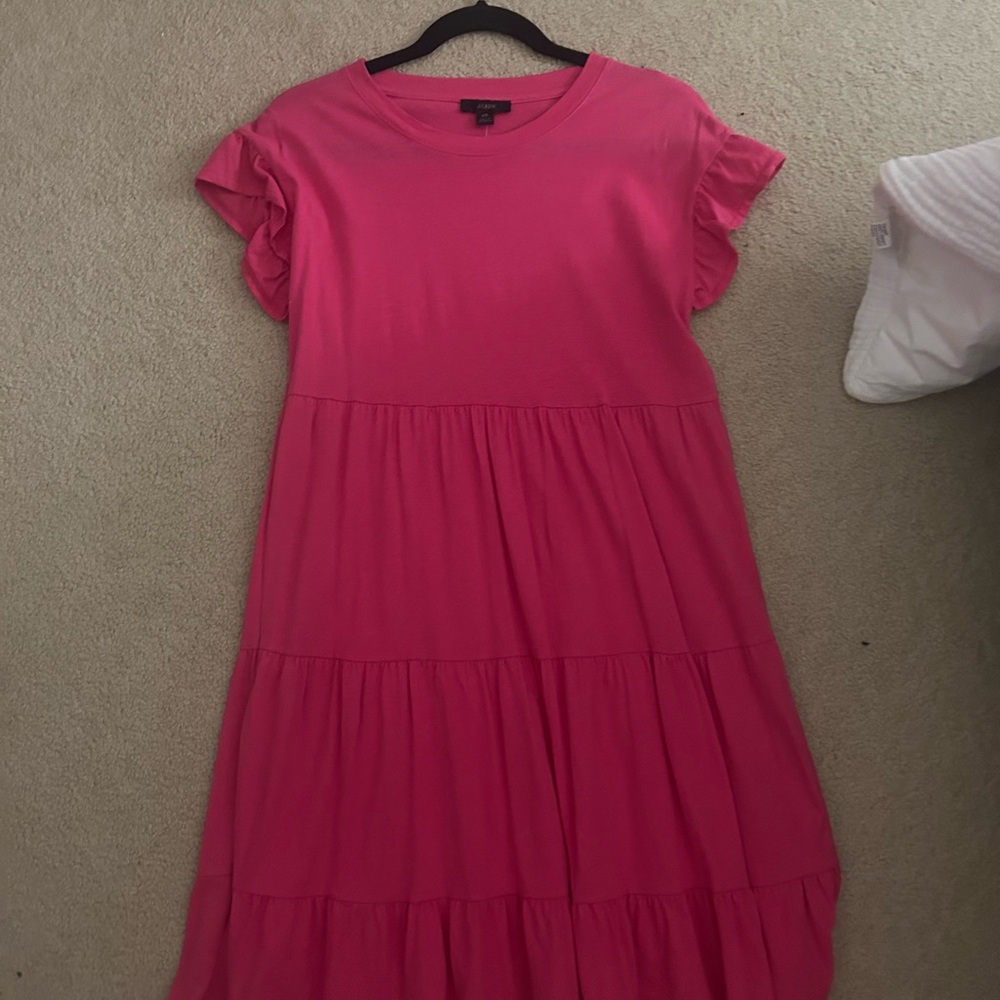Pink J Crew T shirt dress